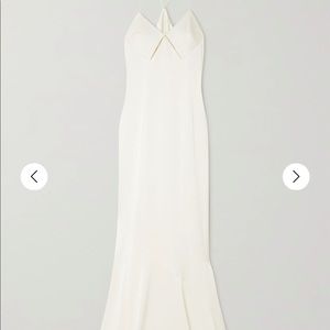 NWT Galvan London Cutout Satin Wedding Gown Sz 34 from Net a Porter, white